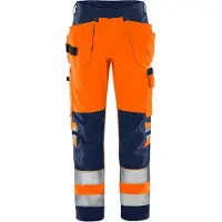 Fristads Vihreä Työkaluhousut Luokka 2 2641 GPLU Huomio-oranssi/Laivastonsininen C150