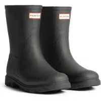 Hunter for woman. FRU0002252 Downpour Short Insulated black rain boots (39), Flat, None, Casual, PVC
