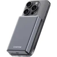 Canyon Ulkoakku - puhelimen power bank OnPower 510 ohut Magsafe 10 000 mAh PD20W Grafiitti