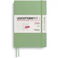 Adlibris Kalenteri Weekly Planner &amp; Notebook 2026 A5 Soft Cover Sage