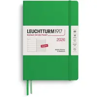 Adlibris Kalenteri Weekly Planner &amp; Notebook 2026 A5 Spring Leaf