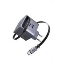 UGREEN X614 45W GaN Fast Charger 1x USB-C 1x USB-A 1x ausziehbares USB-C Kabel (65822)