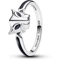 Pandora Marvel Black Panther Sterling Silver Ring With Black Crystal And Black Enamel - Silver - 50