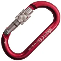 Kong Italy Oval Alu Classic Screwed Body Snap Hook Punainen