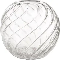 Cooee Design Twist Ball Vase 20 Cm Forest Green - Nude - H:18CM