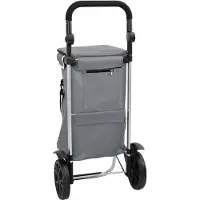 vidaXL Ostoskori Harmaa 36,5 x 46,5 x 100,5 cm Oxford-kangas