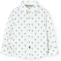 Boboli Poplin Printed Pitkähihainen Kauluspaita