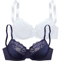 Petite fleur Rintaliivi marine / valkoinen