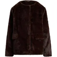 Ralph Lauren for woman. 297P04117002 Brown faux fur coat (M), Casual, Polyester