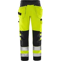 Fristads Vihreä Työkaluhousut Luokka 2 2641 GPLU Huomiokeltainen/Musta C150