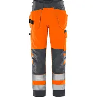 Fristads Vihreä Työkaluhousut Luokka 2 2641 GPLU Huomio-oranssi C150