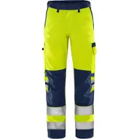 Fristads Vihreä Housut Huomio Luokka 2 2651 GPLU Huomiokeltainen/Laivastonsininen D108
