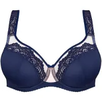 Gorsenia lingerie lady pehmeät rintaliivit alushousut, ei topattu, täydet kupit, suuret rinnat k441 luisse, tummansininen, 65l