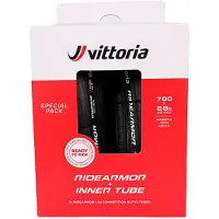 Vittoria 2x Ridearmor Tubeless 700c X 28 + 2x Competition Tubes Rennradreifen