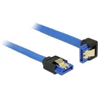 DeLOCK 85091, 0,5 m, SATA III, SATA 7-pin, SATA 7-pin, Uros/uros, Musta, Sininen