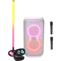 JBL PartyBox Club 120 mikeillä + Partylight Stick ja Beam