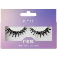 KICKS Beauty Eye-Conic - Wet Look False Lashes Black