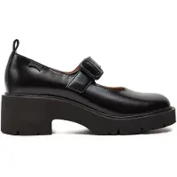Camper for woman. K201681-001 Milah Leather Ballerinas black (39), 3 to 5 cm, Buckle, Casual, Classic