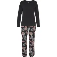 Vivance Pyjama 'Dreams' harmaa / vaaleanpunainen / musta