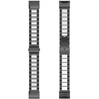 CaseOnline Kellon ranneke ruostumatonta terästä Garmin Fenix 5 - Musta/hopea
