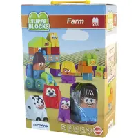 Miniland Super Blocks Farm Rakennuspeli 38 Yksiköt