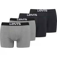 Levi's Levis Men Solid Basic Boxer Brief Org Co 4P Ecom - Black - S