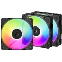 Arctic Cooling ARCTIC P12 Pro Reverse A-RGB tuuletin, musta, 3 kpl