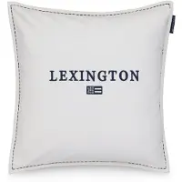 Lexington Logo Organic Cotton Velvet Tyynynpäällinen 50x50 Cm / Laivastonsininen - Koristetyynyt & Suojukset Puuvilla Valkoinen - 10004007-1850-SH25