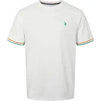 U.S. POLO ASSN. Paita 'UMNils' turkoosi / oranssi / valkoinen
