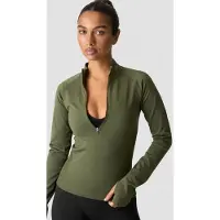 ICANIWILL Define Thermal Seamless 1/2 Zip LS Dark Khaki Green