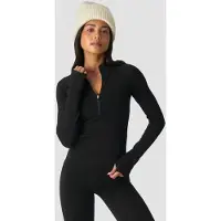 ICANIWILL Define Wool 1/2 Zip Black