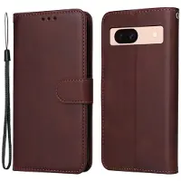 SKALO Google Pixel 8a PU-nahkainen Lompakkokotelo - Ruskea