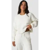 ICANIWILL Soft Knit Oversized Cropped Crewneck White