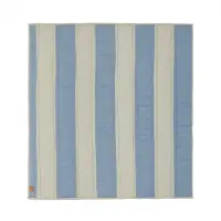 OYOY MINI Striped Quilted Blanket - Blue - 1X140X130CM