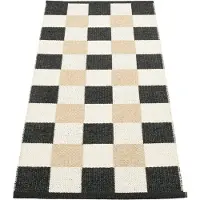 Pappelina Pix matto, 70 x 160 cm, musta - vanilja - beige