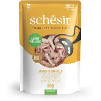 Schesir 24x85g Complete Nutrition fileet hyytelössä tonnikala ja kana