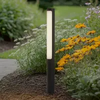 LUCANDE Led pylväsvalaisin Tuberia , Musta, Alumiini, Moderni