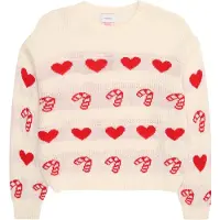 Vero moda Vmcandyhearts Ls O-Neck Pull. Xmas Girl - Cream - 122/128