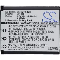 123accu Casio Exilim EX-FC500 Exilim EX-ZR50 Exilim EX-ZR55 akku 1050mAh