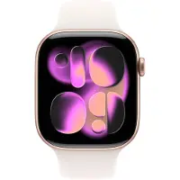 Apple Watch 46 mm punanhäivän värinen urheiluranneke, S/M