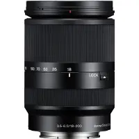 Sony E18-200 mm F3.5-6.3 zoom-objektiivi
