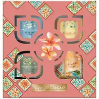 Yankee candle "hei Italia!" setti: pieni juomalasi + 3 minikynttilää