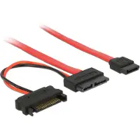 DeLOCK 0.3m SATA, SATA I, Naaras/naaras, Punainen, Muovipussi (84800)