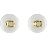 Coach Co Er Logo Prl Stud - Gold - ONE SIZE