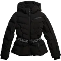 Superdry for woman. WS110178A Luxe Belted Ski Jacket black (L), Casual, Sport, Polyester, Snow