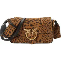 Pinko Slouchy Crossbody-laukku Nahka 22 cm Ruskea
