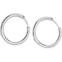 Timi Of Sweden Hollie Hoop Earrings Stainless Steel Silver 21mm