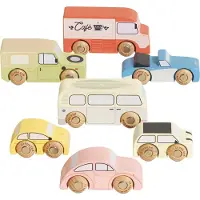 Le Toy Van Puulelut - - Vintage-autojen setti - 7 ajoneuvoa - FSC-sertifioitu - Retrose
