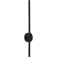 QAZQA Moderni seinävalaisin musta 60cm sis. LED - Clockwise