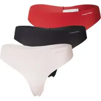 Calvin Klein Thong 3Pk - Black - S